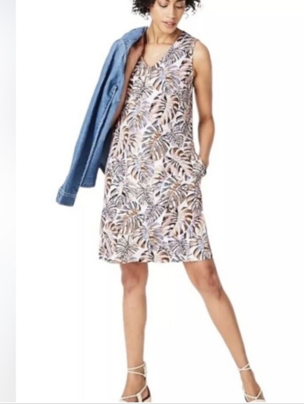 J. Jill Floral Leaf Print Dress - Wearever Collection